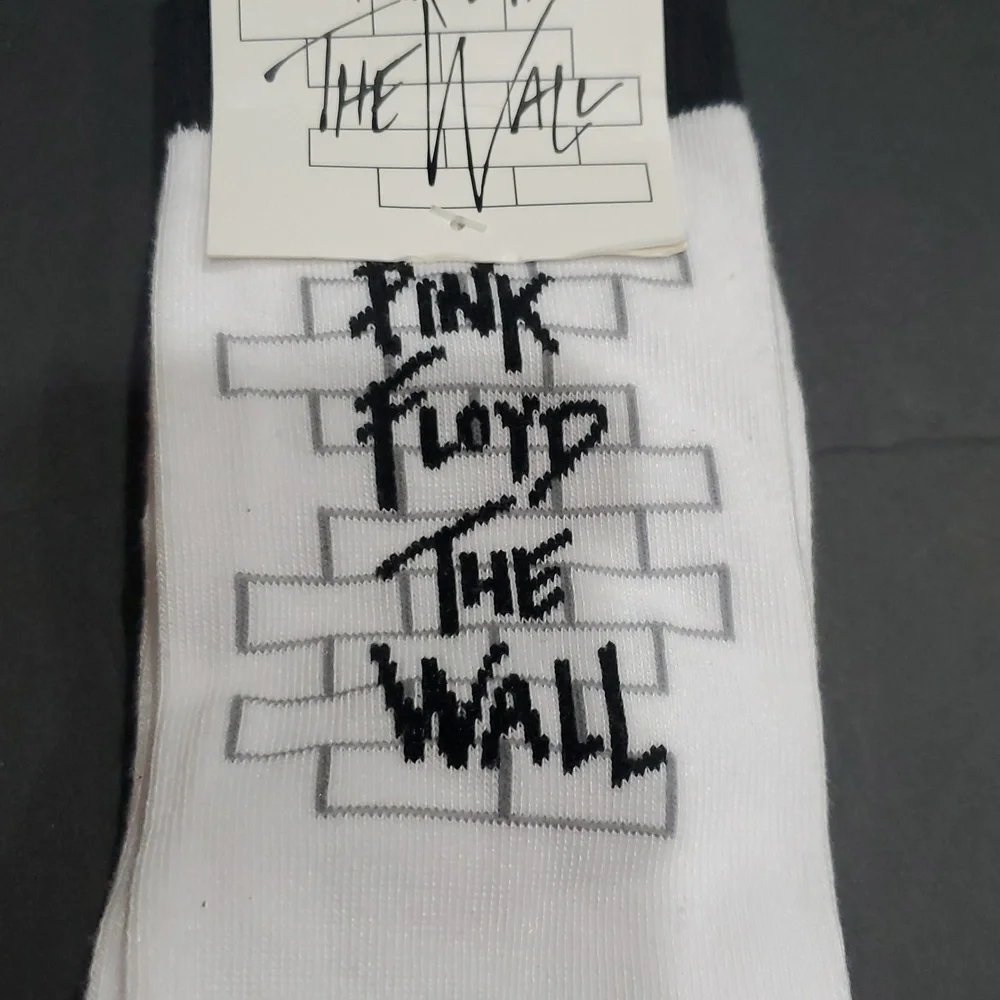 Pink Floyd white black‎ The Wall socks one size fits shoe size US 7-12 new